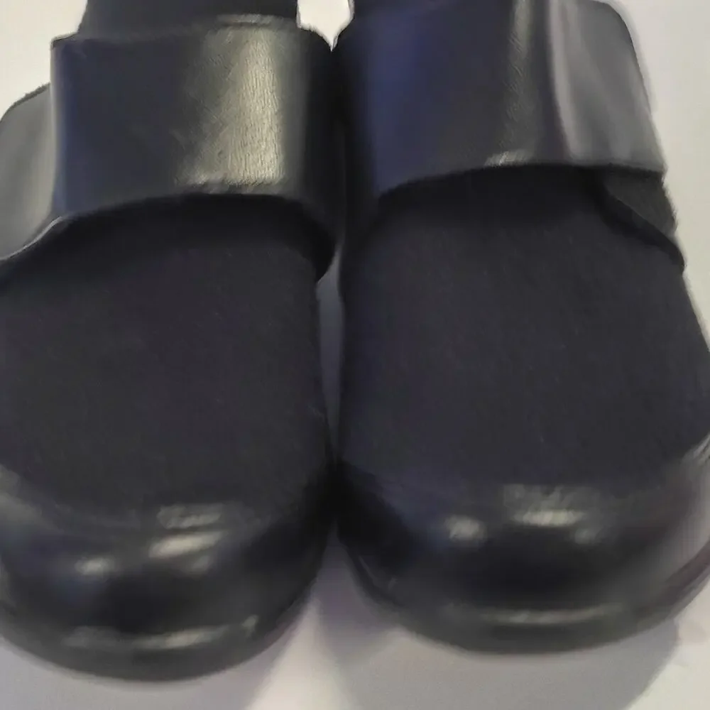 Trau EU 39 US 9 Mary Jane Style Comfort Shoes Black Hook & Loop Slip Resistant
